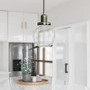 Clear Glass Pendant Ceiling Light with Dimpled Effect - Salerno