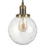 Clear Glass Pendant Ceiling Light with Dimpled Effect - Salerno