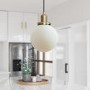 Opal Smooth Glass Ceiling Pendant Light - Salerno