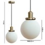 Opal Smooth Glass Ceiling Pendant Light - Salerno