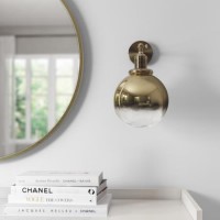 Gold Gradient Dimpled Glass Globe Pendant Light - Salerno