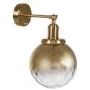 Gold Gradient Dimpled Glass Globe Pendant Light - Salerno