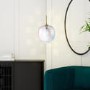 ONLY OPENED- Iridescent Dimpled Glass Pendant Light - Avellino