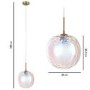 ONLY OPENED- Iridescent Dimpled Glass Pendant Light - Avellino