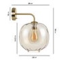 Dimpled Glass Wall Light with Gold Finish - Avellino