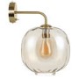 Dimpled Glass Wall Light with Gold Finish - Avellino