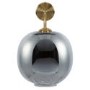 Dark Grey Dimpled Smoked Glass Wall Light - Avellino