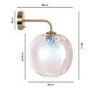 Iridescent Dimpled Smoked Glass Wall Light - Avellino 