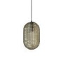 Grey Textured Smoked Glass Long Pendant Light - Lugo