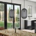 Dark Grey Textured Smoked Glass Long Pendant Light - Lugo