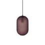 Textured Smoked Glass Long Pendant Light - Lugo