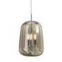 Chrome & Smoked Glass Pendant Chandelier - Cascina