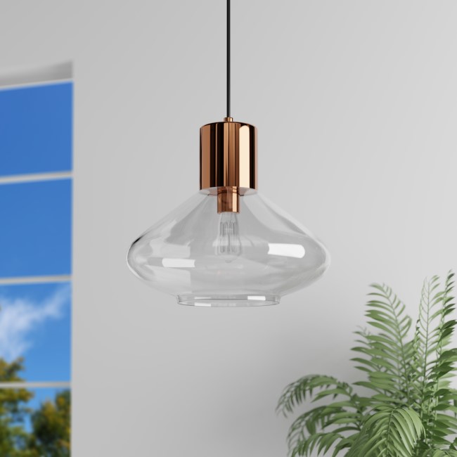 Clear Glass Teardrop Pendant Ceiling Light - Sorrento