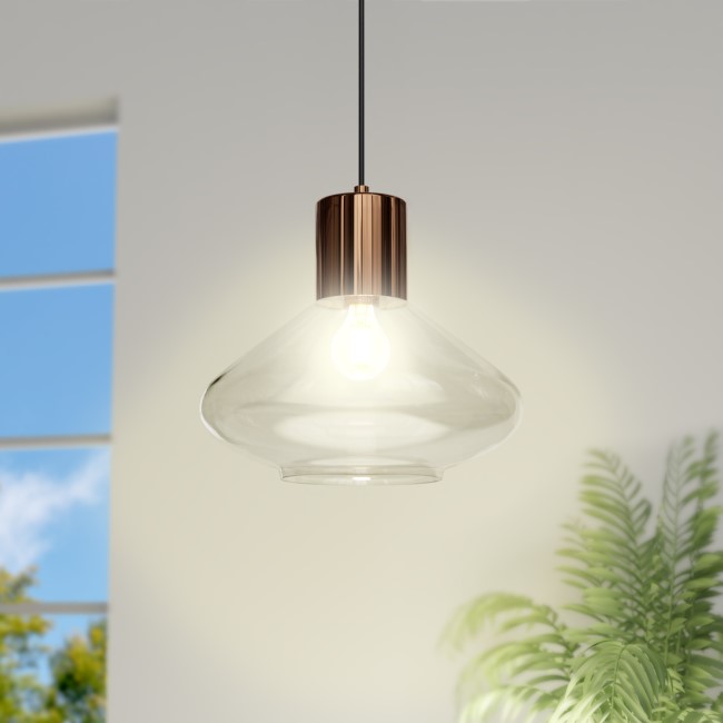 Clear Glass Teardrop Pendant Ceiling Light - Sorrento