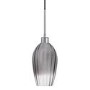 Silver Smoked Glass Cloche Pendant Light - Bloomfield