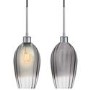 Silver Smoked Glass Cloche Pendant Light - Bloomfield