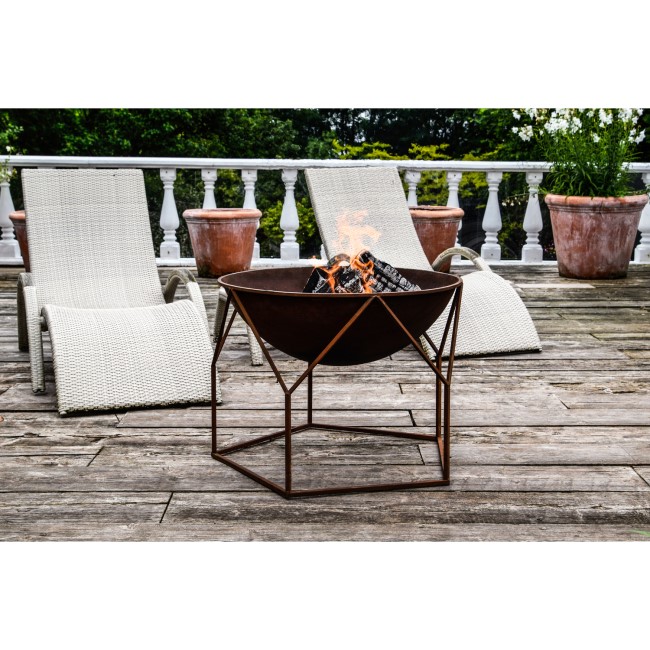 Ivyline Outdoor Buckingham Firebowl Rust