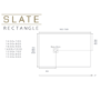 1400x800mm Stone Resin White Slate Effect Rectangular Shower Tray with Grate - Sileti