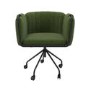 Olive Green Fabric Swivel Office Chair - Orla