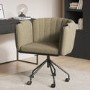 Mink Fabric Swivel Office Chair - Orla