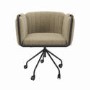 Mink Fabric Swivel Office Chair - Orla