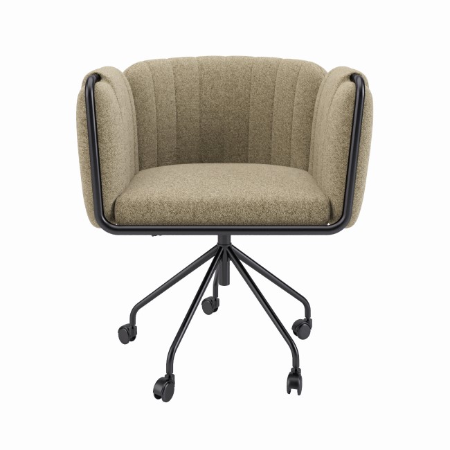 Mink Fabric Swivel Office Chair - Orla