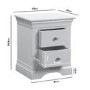 ALMOST PERFECT - Grey Painted French 2 Drawer Bedside Table - Olivia