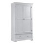 ONLY OPENED - Pale Grey 2 Door 1 Drawer Wardrobe - Olivia