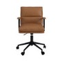 Tan Faux Leather Swivel Office Chair - Otis