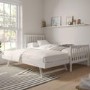 Single White Wooden Guest Bed with Trundle - Oxford