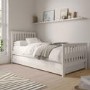 Single White Wooden Guest Bed with Trundle - Oxford