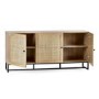 Large Oak Sideboard with Rattan Doors - Padstow