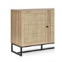 Large Oak Sideboard with Rattan Doors - Padstow