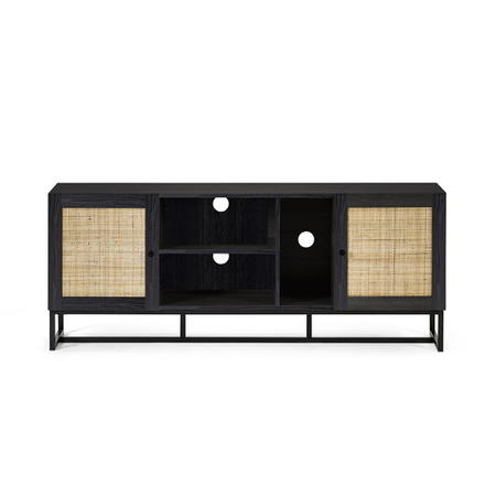 Large Black TV Stand with Storage - TV's up to 64" - Padstow