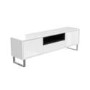 Large White Gloss TV Stand with Storage - TV's up to 77" - Paloma