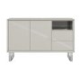 Large Beige Gloss Sideboard with Drawers - Paloma