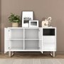 Large White Gloss Sideboard with Drawers - Paloma