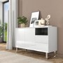 Large White Gloss Sideboard with Drawers - Paloma