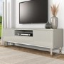 Large Beige Gloss TV Stand with Storage - TV's up to 77" - Paloma