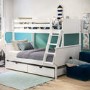 White Triple Sleeper Bunk Bed with Storage Drawers - Parker