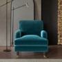 Teal Velvet Armchair - Payton