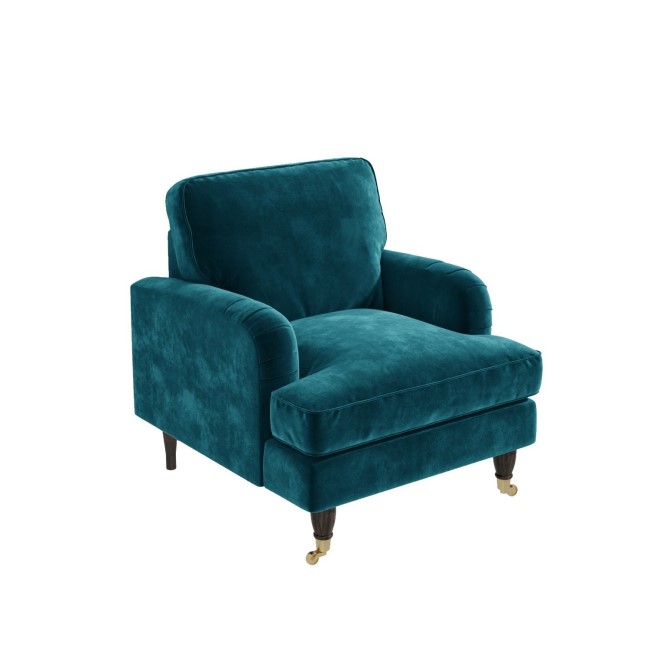 Teal Velvet Armchair - Payton