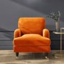 Orange Velvet Armchair - Payton