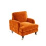 Orange Velvet Armchair - Payton