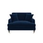 Navy Velvet Love Seat - Payton