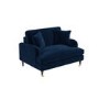 Navy Velvet Love Seat - Payton