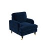 Navy Velvet Armchair - Payton