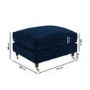 Navy Velvet Sofa and Footstool Set - Payton