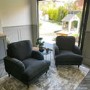 Dark Grey Velvet Armchair - Payton