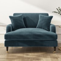 Blue Velvet Love Seat - Payton